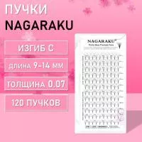 Пучковые черные ресницы Nagaraku Pointy Base 4D small Пучковые черные ресницы Nagaraku Pointy Base 4D small